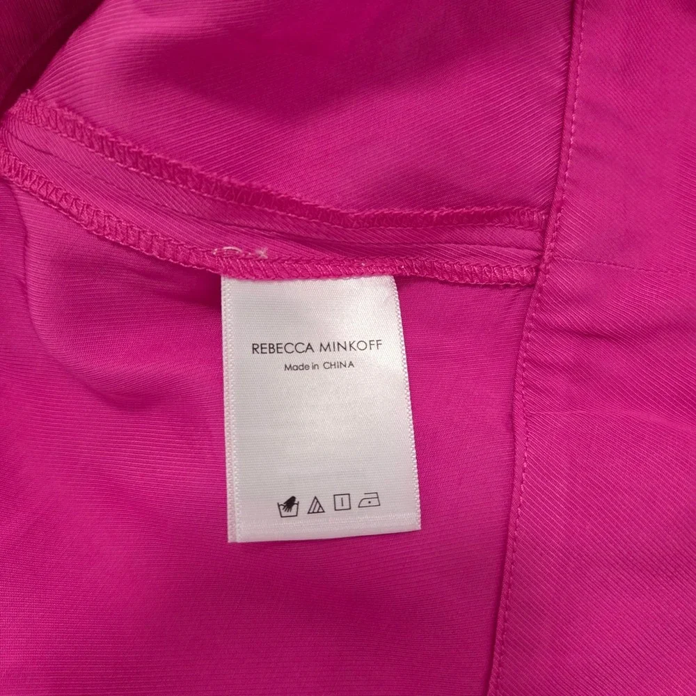 Rebecca Minkoff Rouched Mini Dress Cosmic Pink Size M NEW with Tags